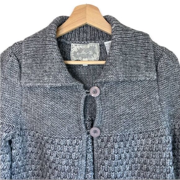 In 2. Alpaca Blend Textured Knit Crop Wide Sleeve Sweater - Picture 2 of 6